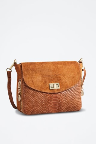 Sac bandoulière en nubuck Acil - Marron
