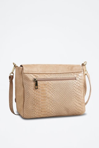 Sac bandoulière en nubuck Acil - Taupe