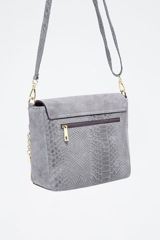 Sac bandoulière en cuir Acil - Gris