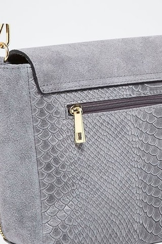 Sac bandoulière en cuir Acil - Gris