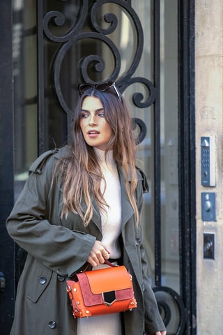 Sac bandoulière en cuir Nan - Orange