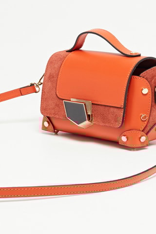 Sac bandoulière en cuir Nan - Orange