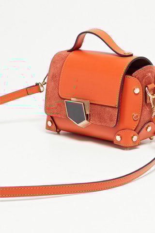 Sac bandoulière en cuir Nan - Orange