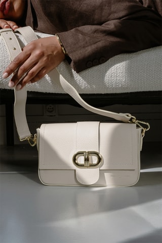 Sac bandoulière en cuir Aria - Blanc