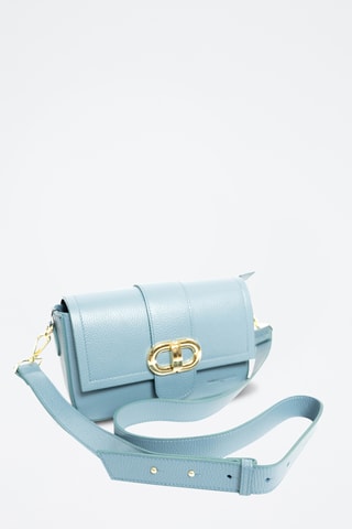 Sac bandoulière en cuir Aria - Ciel