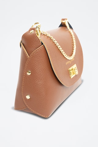 Sac bandoulière en cuir Zia - Marron