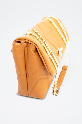 Sac porté épaule en cuir Louise - Camel