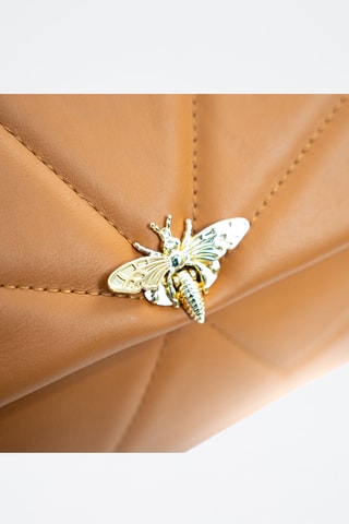 Sac porté épaule en cuir Louise - Camel