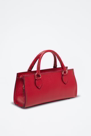 Sac à main en cuir Alexine - Bordeaux