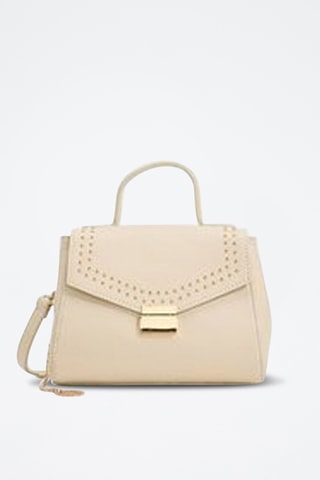 Sac bandoulière en cuir Enza - Nude
