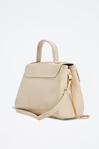 Sac bandoulière en cuir Enza - Nude