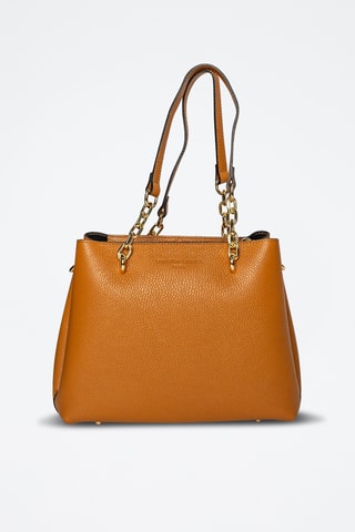 Sac porté épaule en cuir Alya - Camel