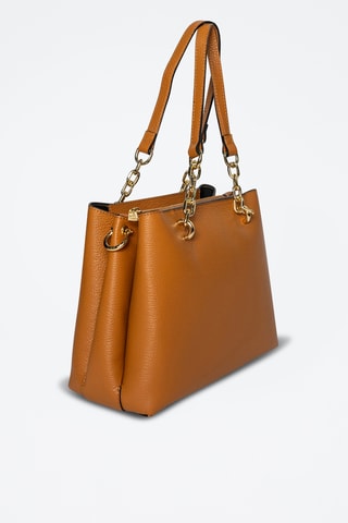 Sac porté épaule en cuir Alya - Camel
