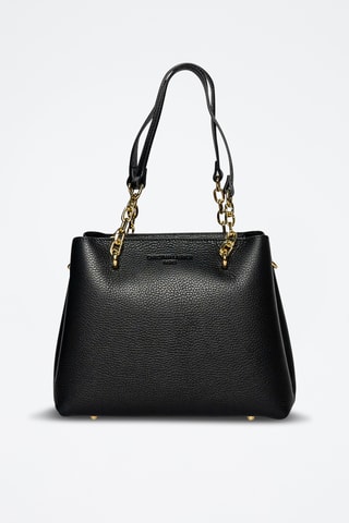 Sac porté épaule en cuir Alya - Noir