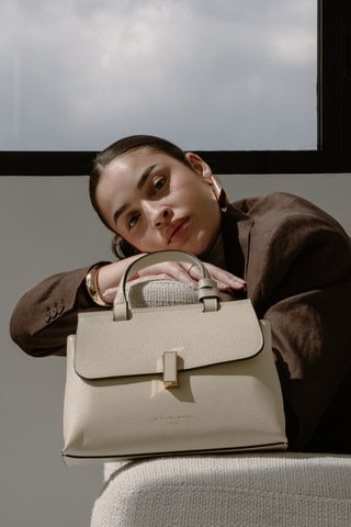 Sac bandoulière en cuir Ciara - Beige