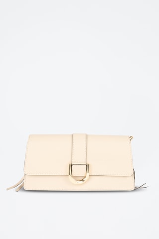 Sac porté épaule en cuir Hazel - Beige