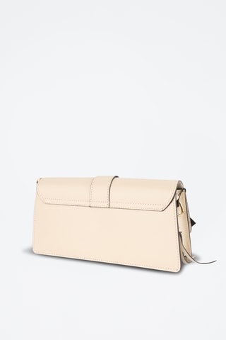 Sac porté épaule en cuir Hazel - Beige