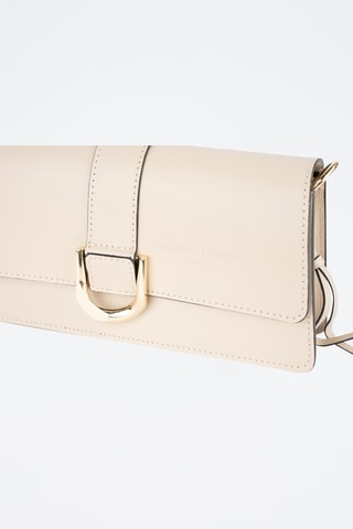 Sac porté épaule en cuir Hazel - Beige