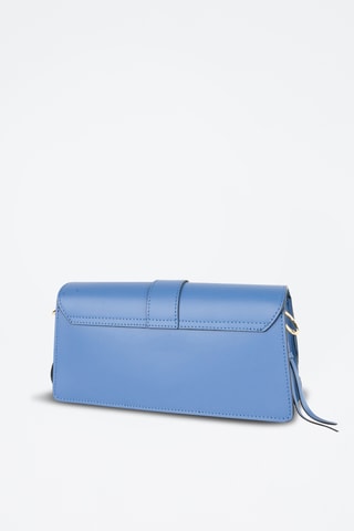 Sac porté épaule en cuir Hazel - Bleu