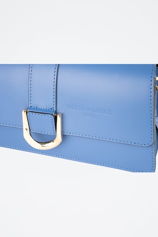 Sac porté épaule en cuir Hazel - Bleu