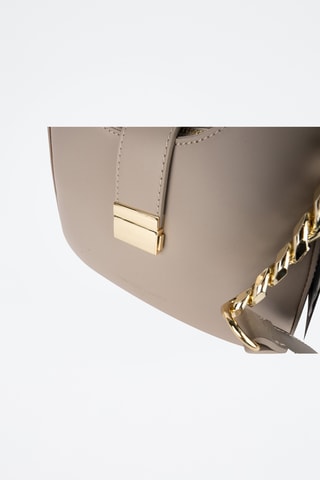 Sac bandoulière en cuir Hely  - Taupe