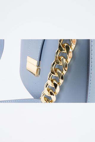Sac bandoulière en cuir Hely  - Ciel