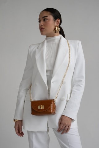 Sac bandoulière en cuir Etienne - Camel
