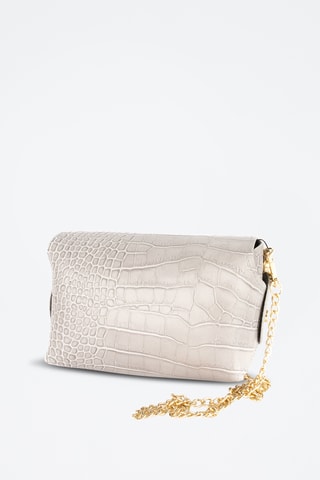 Sac bandoulière en cuir Etienne - Gris clair