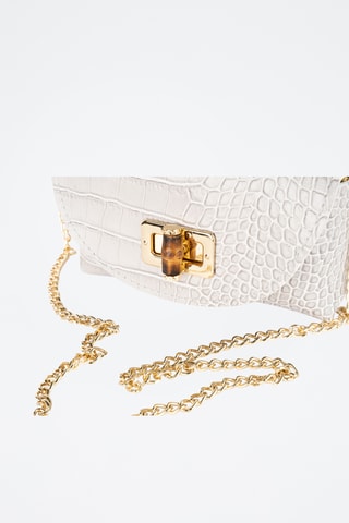 Sac bandoulière en cuir Etienne - Gris clair