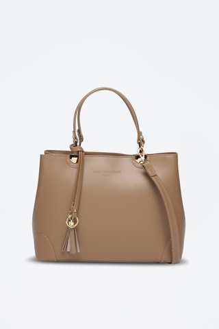 Sac à main en cuir Armel  - Beige