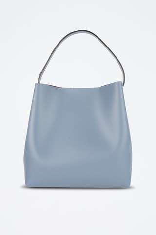 Sac porté épaule en cuir Jeny - Bleu