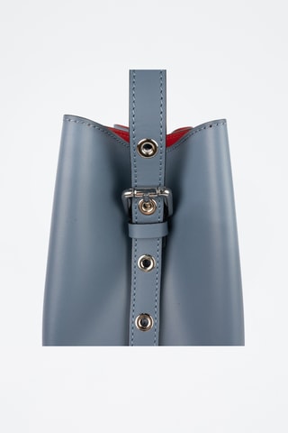 Sac porté épaule en cuir Jeny - Bleu