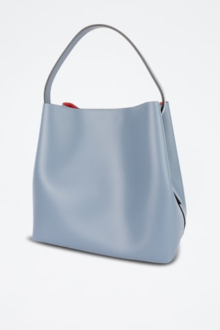 Sac porté épaule en cuir Jeny - Bleu