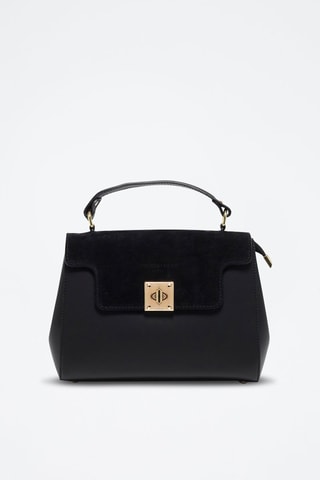 Sac bandoulière en cuir Selya - Noir
