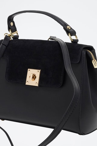 Sac bandoulière en cuir Selya - Noir