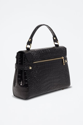 Sac à main en cuir Swan - Noir