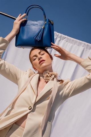 Sac à main en cuir Lamy - Bleu