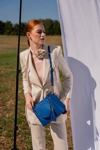 Sac à main en cuir Lamy - Bleu