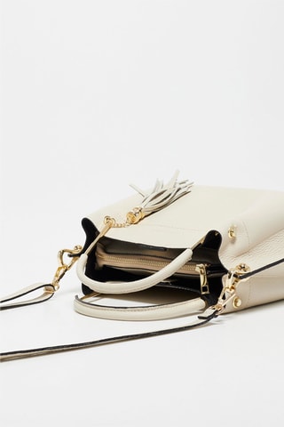 Sac à main en cuir Lamy - Nude