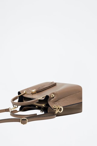 Sac à main en cuir Lamy - Gris
