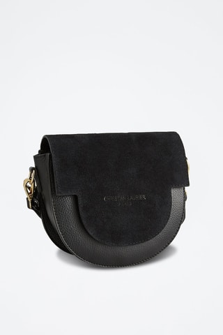 Sac porté épaule en nubuck Lexa - Noir