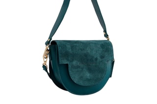 Sac porté épaule en nubuck Lexa - Bleu