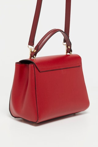 Sac à main en cuir Tia - Rouge foncé