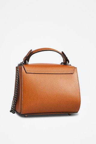 Sac bandoulière en cuir Marceau - Noir et marron
