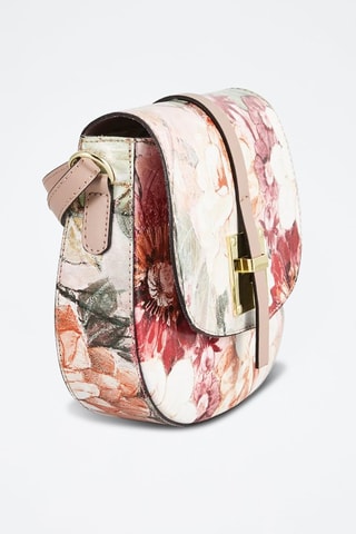 Sac bandoulière en cuir Amel - Blanc et rouge