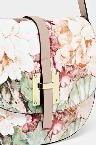 Sac bandoulière en cuir Amel - Blanc et rouge