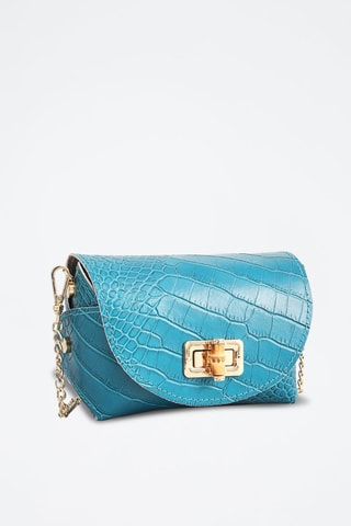 Sac bandoulière en cuir Etienne - Bleu