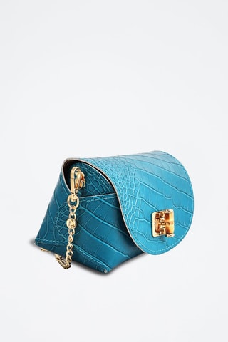 Sac bandoulière en cuir Etienne - Bleu