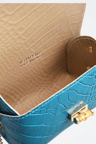 Sac bandoulière en cuir Etienne - Bleu