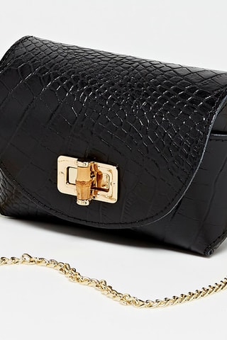 Pochette en cuir Etienne - Noir